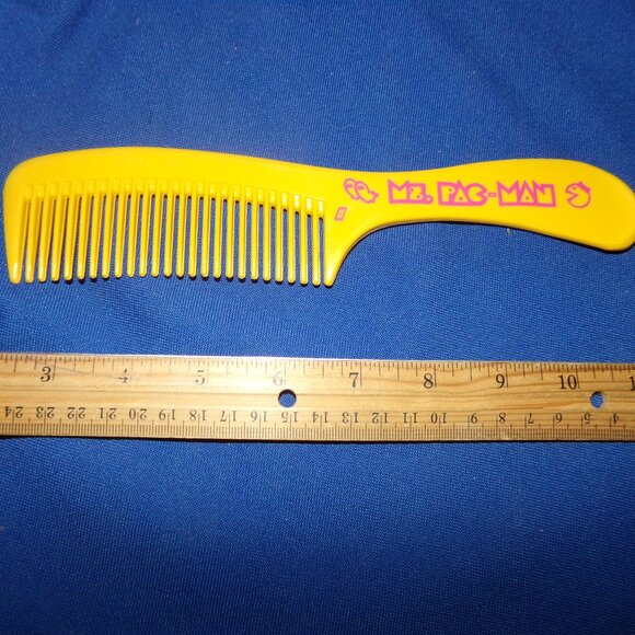 Vintage Original & Authentic Large Pac-Man Pro 1160 Hair Comb - Yellow - Picture 3 of 4